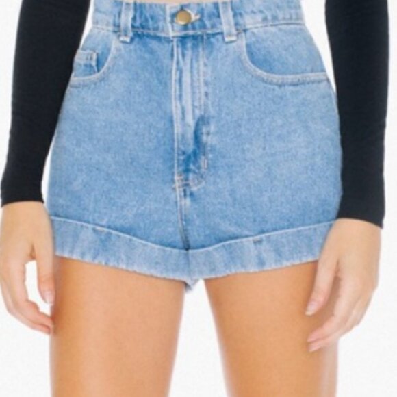 American Apparel High Waist Cuff Short Jean Shorts Size 29 NWOT - Picture 1 of 1